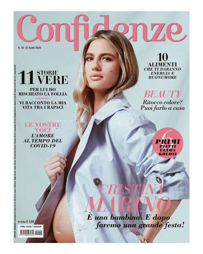 Confidenze cover — Cristina Marino, make-up and hair by Silvia Sadecka